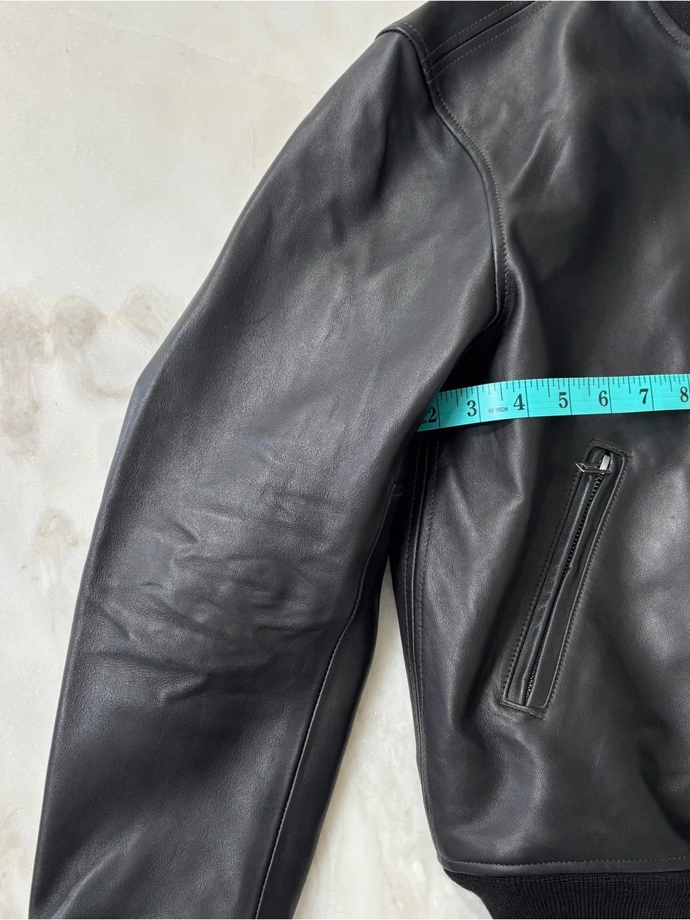 Buck Mason Men’s Bruiser Leather Bomber Jacket Size Small Black New